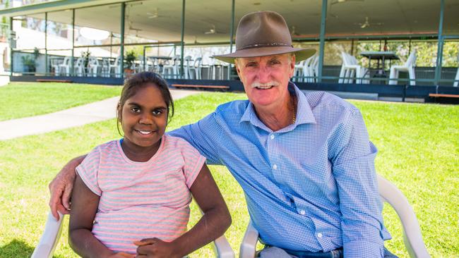 Kumantjayi and Leigh Swift at the Alice Spring horse races in 2018. Picture: Emma Murray