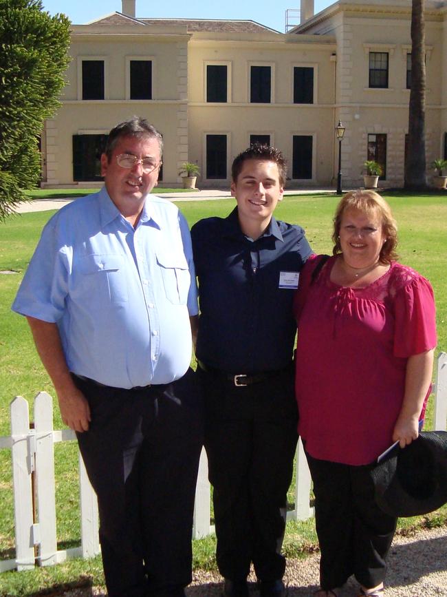 Peter Howard with wife Sharon and son Jacob.