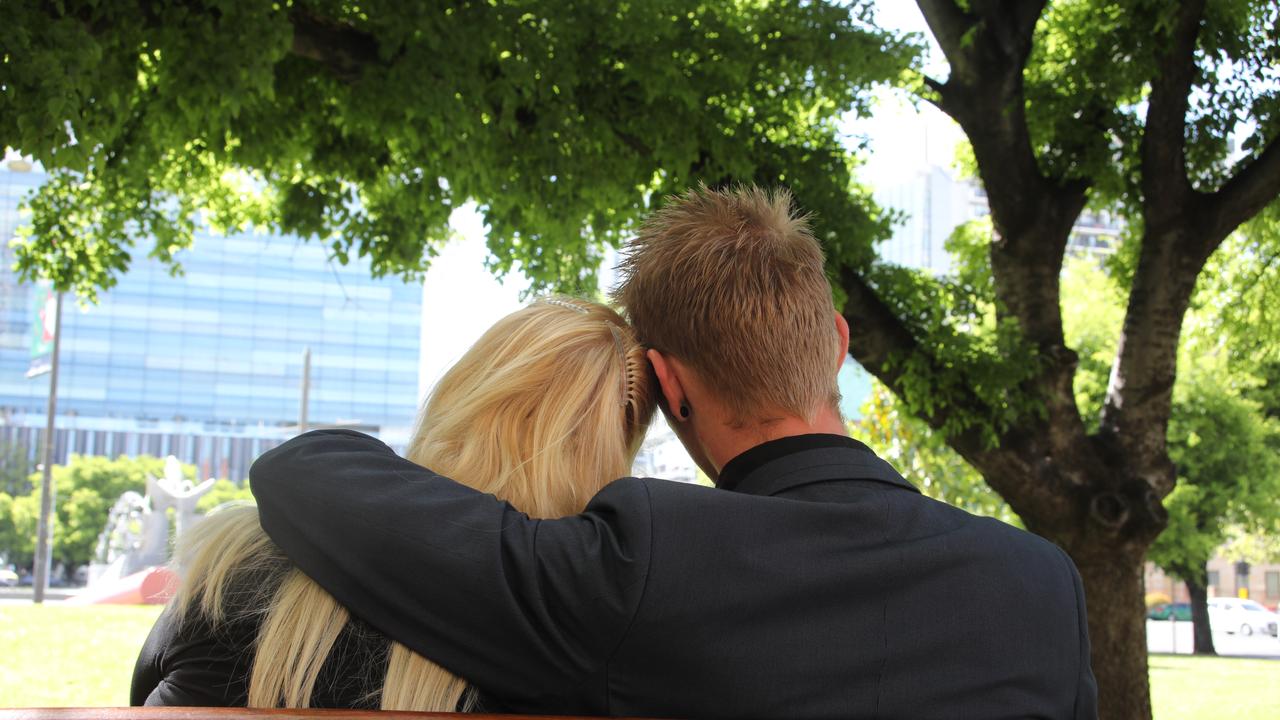 Sexual abuse victims outside District Court. Advocates say delays can compound grief and anxiety. Picture: Dean Martin