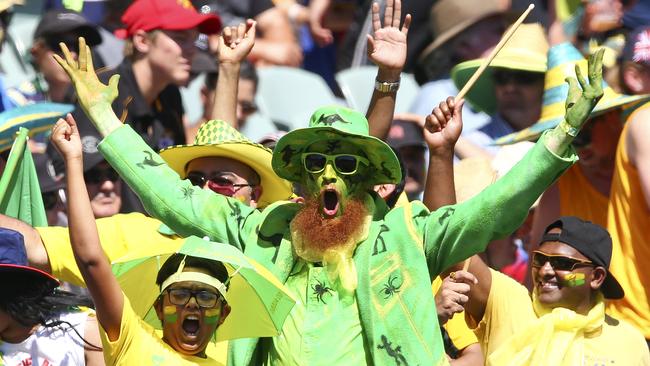 Revellers soak up the atmosphere at the Adelaide Oval. Picture Sarah Reed