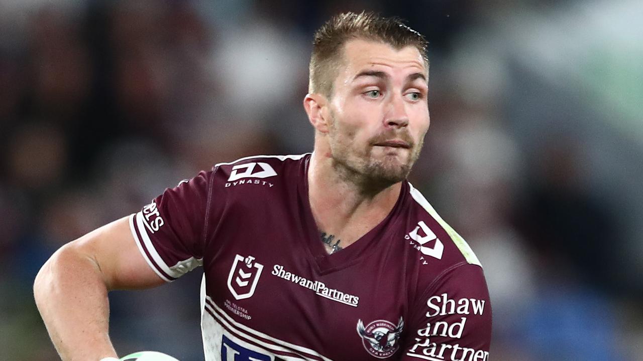 Kieran Foran has re-signed with Manly. (Photo by Chris Hyde/Getty Images)