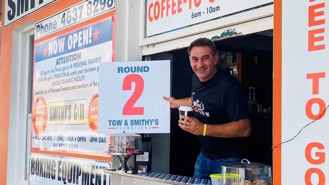 Brendon Smith  has converted the front of his boxing gym into a coffee booth to combat the COVID-19 pandemic and promote mental health.