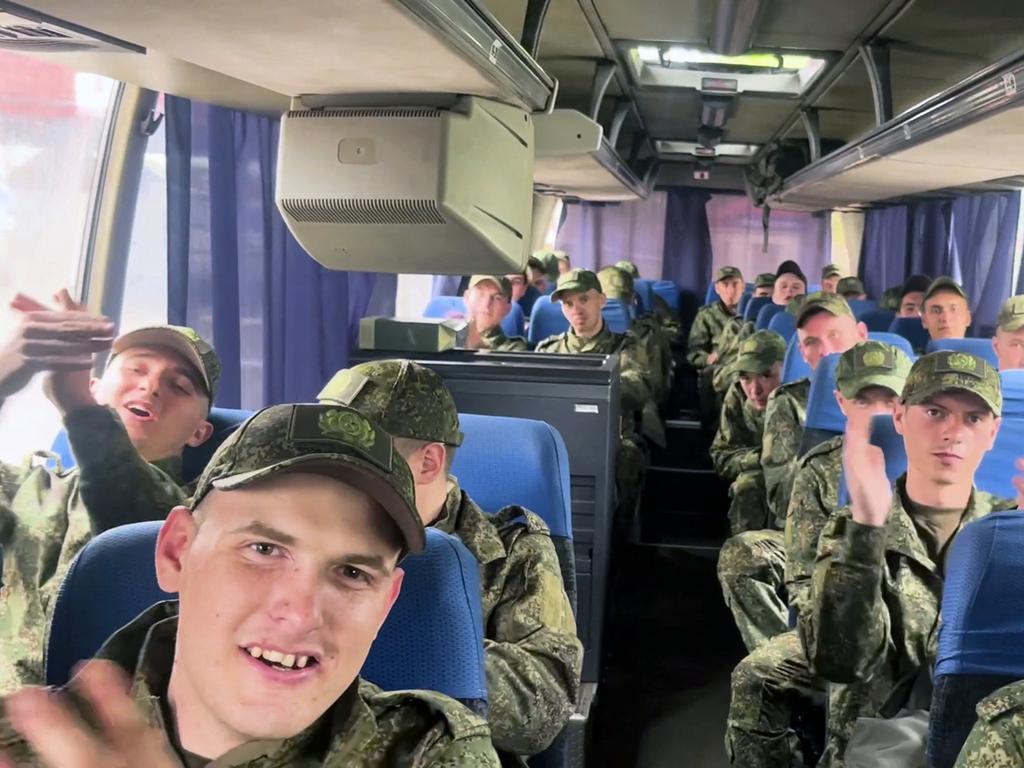 Freed Russian prisoners of war return home following a swap in early May. Picture: AFP