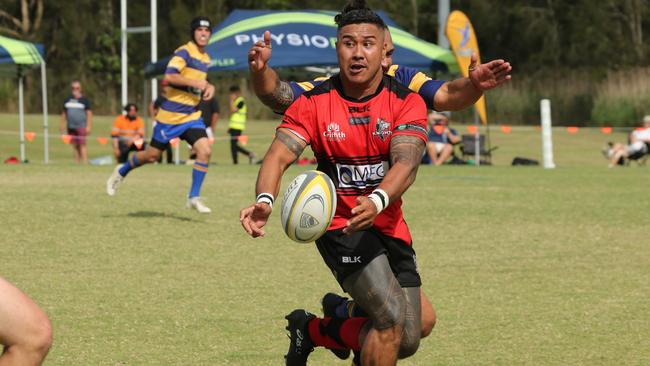 GCDRU Gold Coast District Rugby Union Second Grade Grand Final 2020. Griffith University Colleges Knights v Gold Coast Eagles. Knights Tony Bartley. Pic Mike Batterham