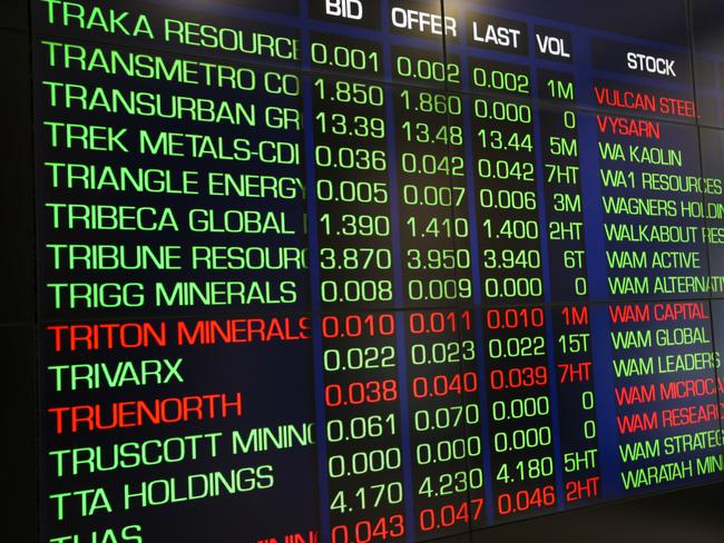 SYDNEY, AUSTRALIA : NewsWire Photos - SEPTEMBER 30 2024 ; A general view of the digital boards at the ASX in Sydney. Picture: NewsWire / Gaye Gerard