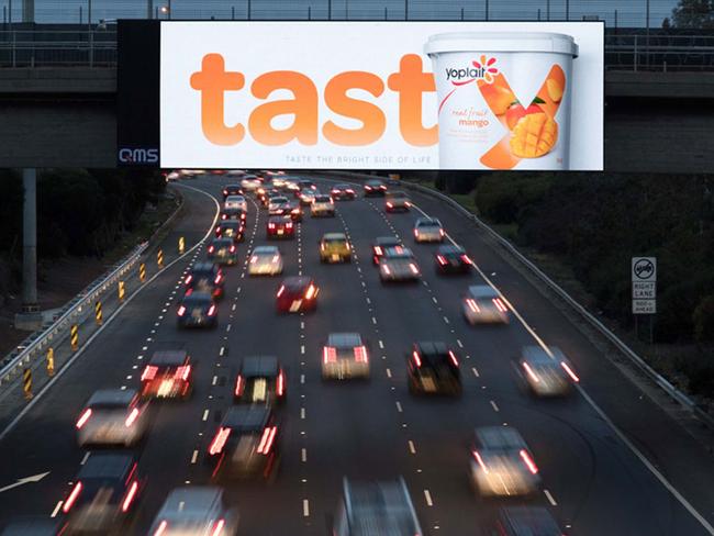 QMS Media digital billboard for Yoplait yoghurt