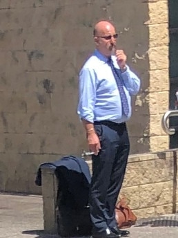 Mr Lloyd outside Toronto Local Court on Friday. Pic Amy Ziniak