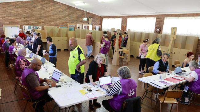 Pictured are people pre polling for the Voice Referendum at Belmore Church of Christ in Belmore this week. Picture: Tim Hunter.