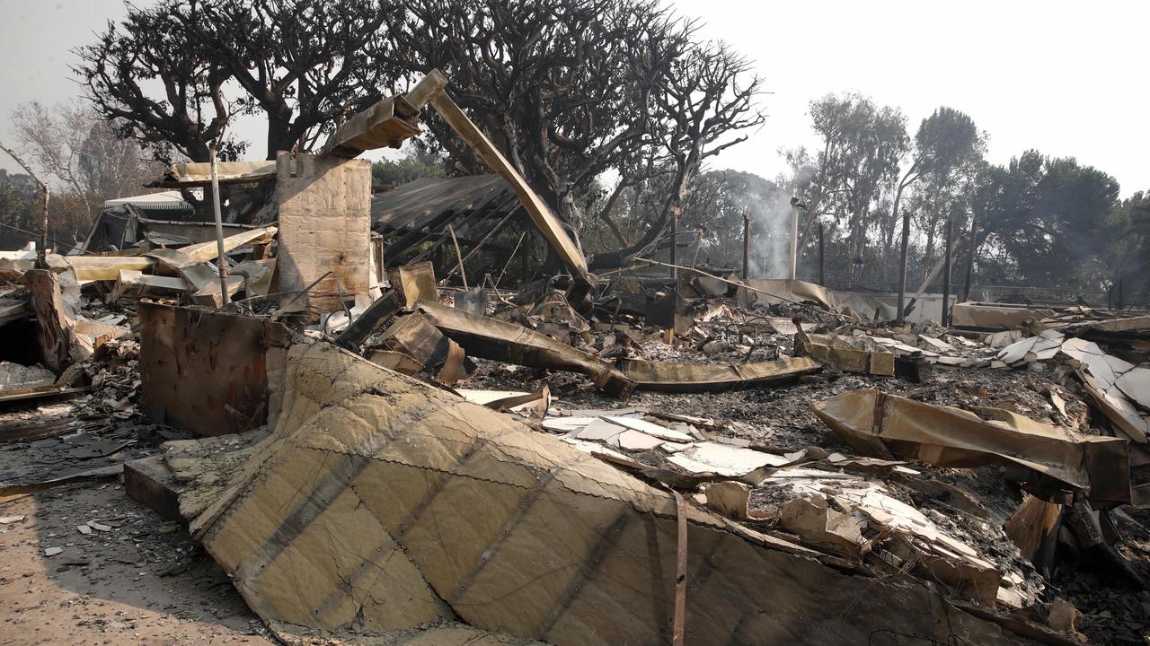 The devastation on Thicke’s property. Picture: EPA/Mike Nelson