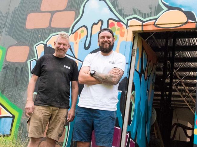 Ben Purchase (right), former The Block carpenter, will plead guilty after Consumer Affairs probe into furniture company Ingrain Designs. Picture: Supplied/realestate.com.au
