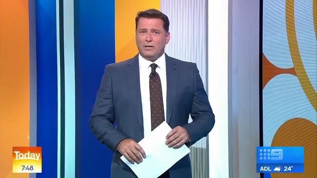 Karl Stefanovic on his The Today Show return. Picture: Channel 9