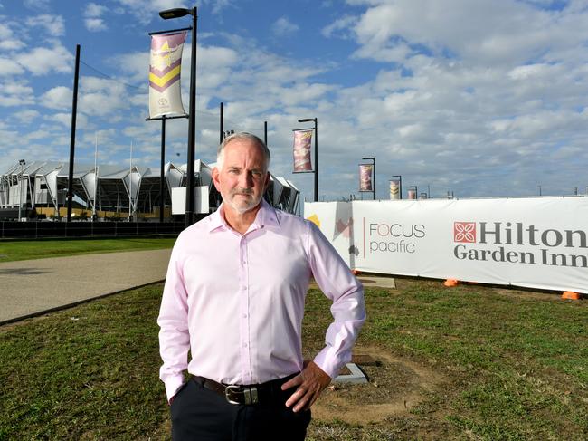 Focus Pacific Australasia director Michael Graham is bitterly disappointed that he won't be able to build the $60 million hotel next to Queensland Country Bank Stadium after it was rejected by Townsville City Council. Picture: Evan Morgan