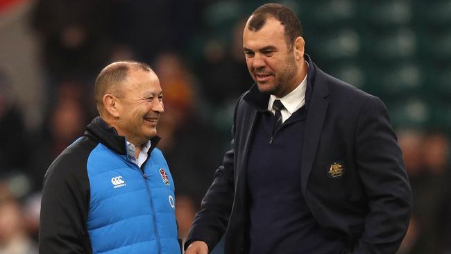 England coach Eddie Jones and Michael Cheika are set to go head-to-head again at another World Cup. Picture: Adrian Dennis/AFP