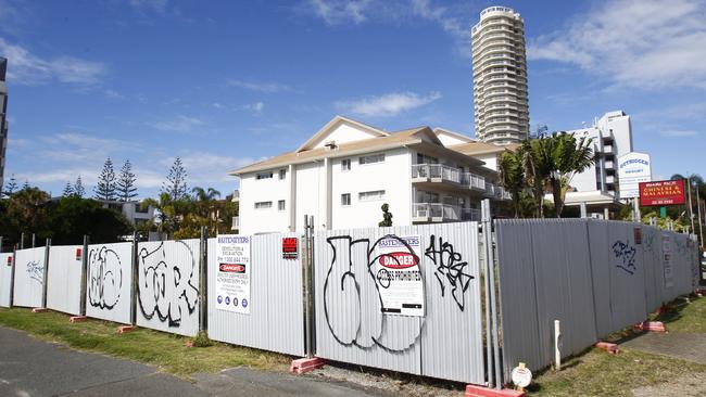 The former Miami Ice site on the corner of Gold Coast Highway and Kratzmann Ave, Miami just months after the building was demolished. Photo: Kit Wise