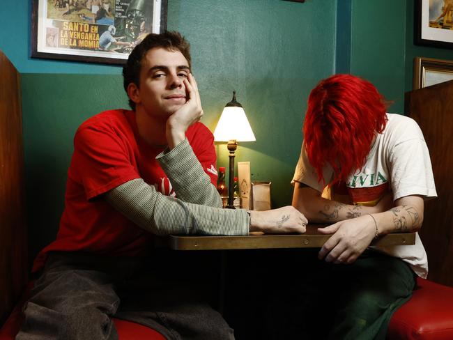 DAILY TELEGRAPH 19TH DECEMBER 2024Pictured at  The Beaver Dining Parlour in Bondi are Australian guitar-pop duo Royal Otis , Otis Pavlovic and Royel Maddell.Picture: Richard Dobson