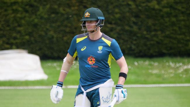 Steve Smith at an Australian training session.