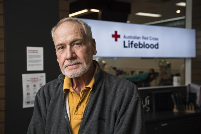 Former Toowoomba magistrate Alan Yorkston is part of a Lifeblood convalescent plasma collection program for people who have recovered from coronavirus COVID-19, Tuesday, May 19, 2020. Picture: Kevin Farmer