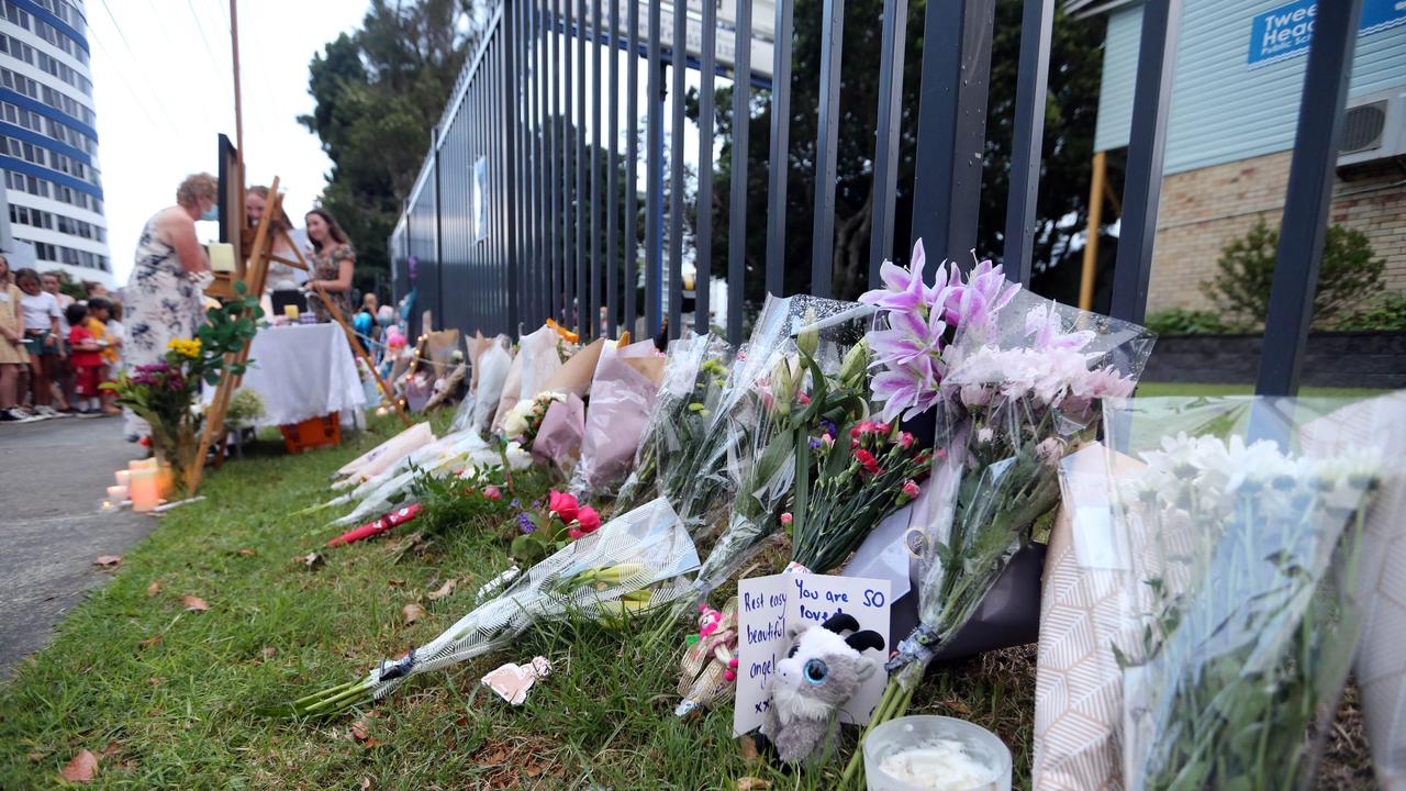 A vigil for Charlise Mutten saw about 150 people attend despite bad weather. Picture: NCA NewsWire / Richard Gosling