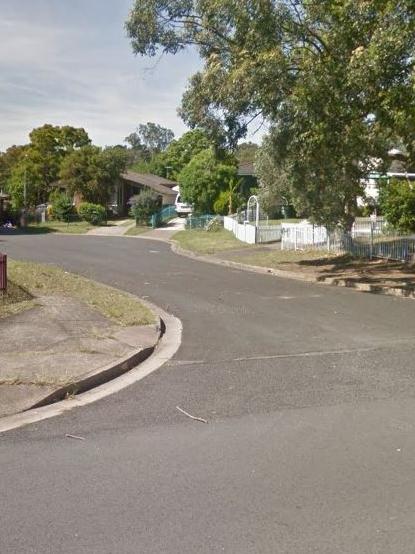 The street where the alleged incident occurred in Macquarie Fields.