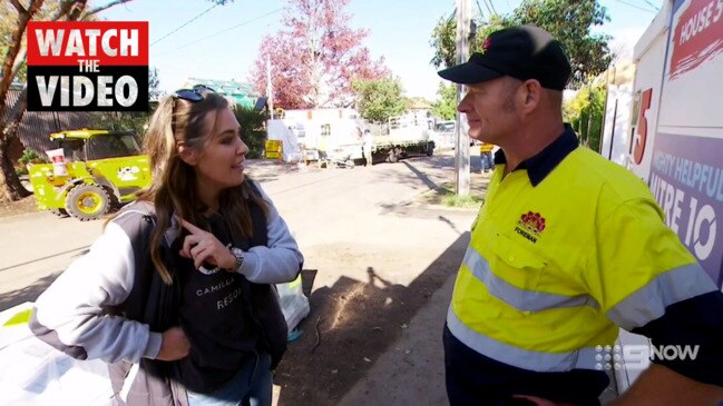 Tanya and Vito caught out trying to score a free laundry install (The Block)