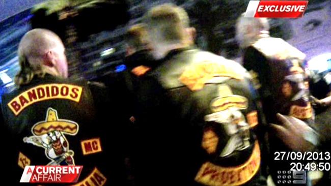 Gold Coast Bikie Brawl between the Bandidos and Finks at Broadbeach last year. Picture: A Current Affair