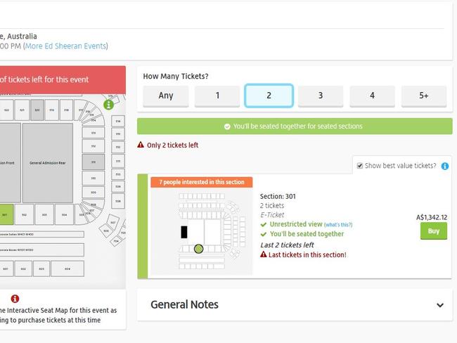Fans who couldn’t get on official ticket sites found Ed Sheeran tickets available at inflated prices.