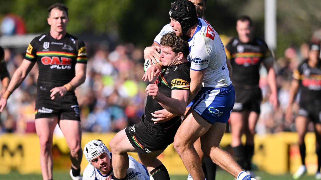 Liam Martin in action against the Bulldogs. Picture: Izhar Khan/Getty Images