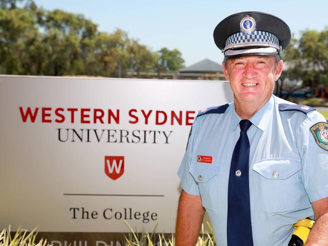 Blacktown police Chief Inspector Bob Fitzgerald at Western Sydney University in 2019.