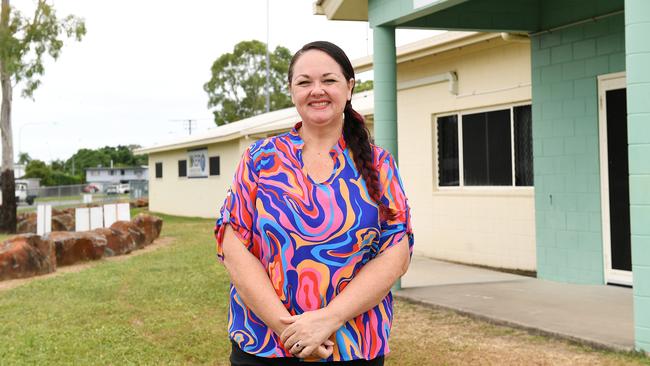 Labor candidate for Herbert Edwina Andrew outside the Greenwood Park Sporting Complex in Townsville. Picture: Shae Beplate.