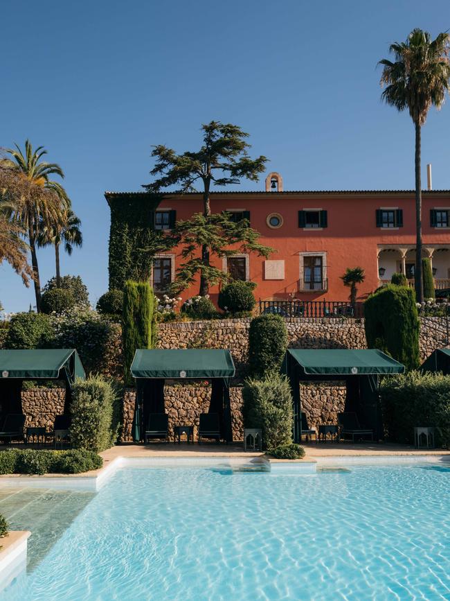 Son Net’s pool is flanked by shaded cabanas. Picture: Ana Lui