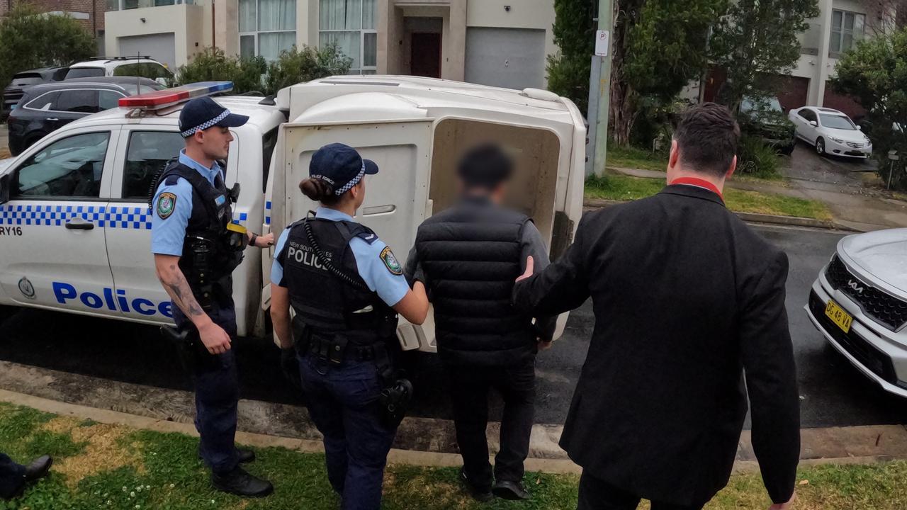 The man was charged with several counts of participating in a criminal group. Picture: Supplied/NSW Police.