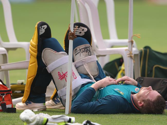 MUMBAI, INDIA - NOVEMBER 06: Steve Smith of Australia is seen after he completed training during an Australian training session at Wankhede Stadium on November 06, 2023 in Mumbai, India. (Photo by Robert Cianflone/Getty Images)