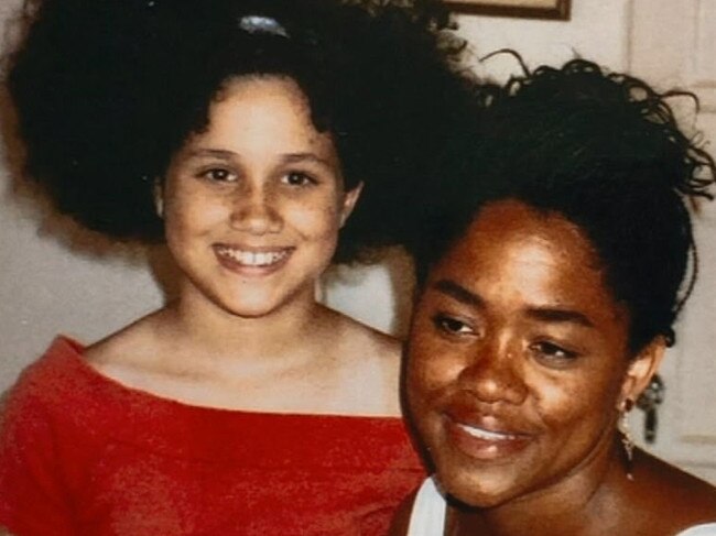 A young Meghan Markle and her mother, Doria Ragland, in pictures shared by Thomas Markle. Picture: Thomas Markle: My Story