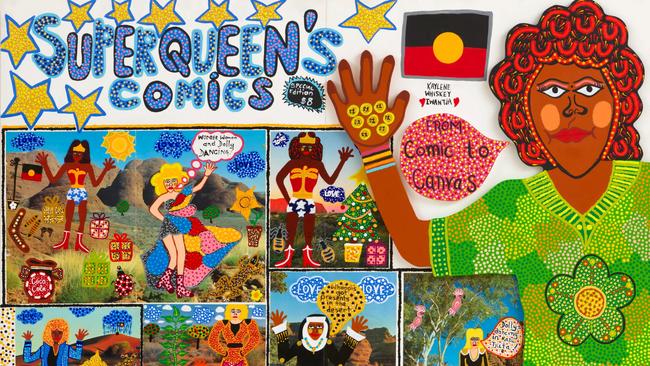 Kaylene Whiskey ‘From comic to canvas’, © the artist, image © Art Gallery of New South Wales, Jenni Carter Sitter: Kaylene Whiskey