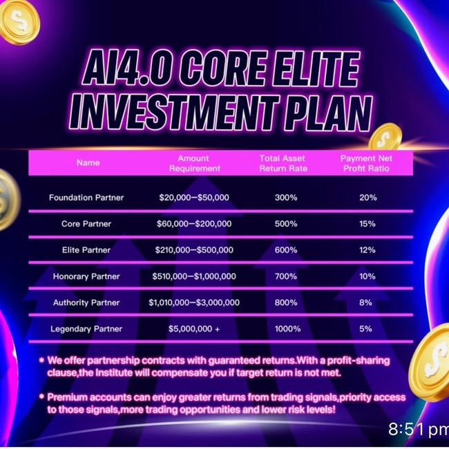 DB Wealth's bogus investment plan.