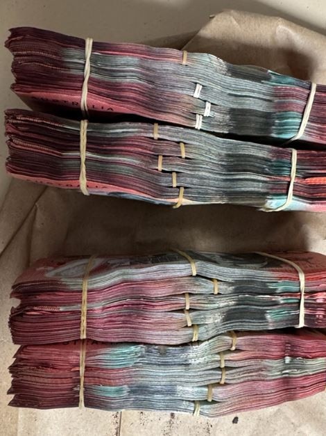 $30,000 cash was also uncovered. Picture: SA Police