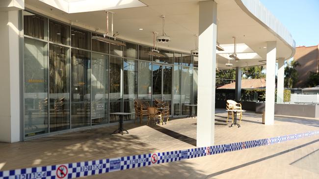 Pictured is On Sunset Restaurant in Parramatta after a 24-year-old man caught on fire. Picture: Tim Hunter