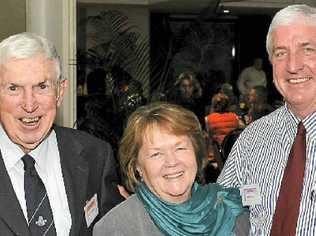 St Mary’s Warwick teacher David Carr (far right) with Toowoomba staffers Dan McErlean and Pamela Sullivan after receiving their awards at the Catholic Education Staff Awards in Toowoomba last week. Picture: Dave Noonan