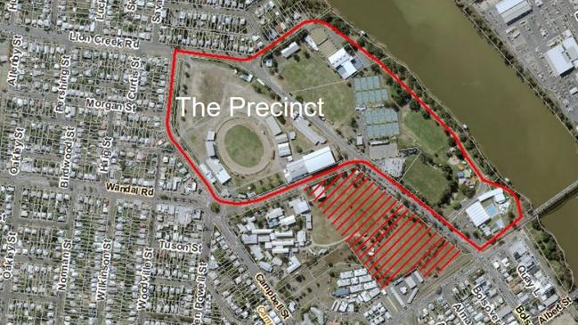 The Showgrounds Master Plan project area boundaries.