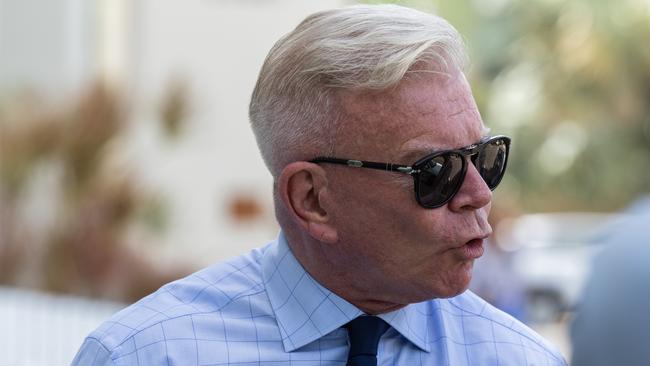 NT barrister Jon Tippett leaving Darwin Local Court after pleading guilty to careless and mid-range drink driving after bumping into the back of a cop car in Darwin's CBD. Picture: Pema Tamang Pakhrin