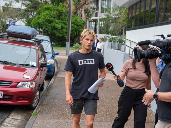 Connor John Christopher Lyons leaves Maroochydore Court House. Picture: Patrick Woods.