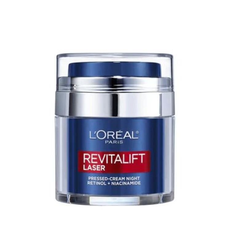 L'Oréal Paris Revitalift Laser Retinol + Niacinamide Pressed Night Cream. Picture: Oz Hair and Beauty