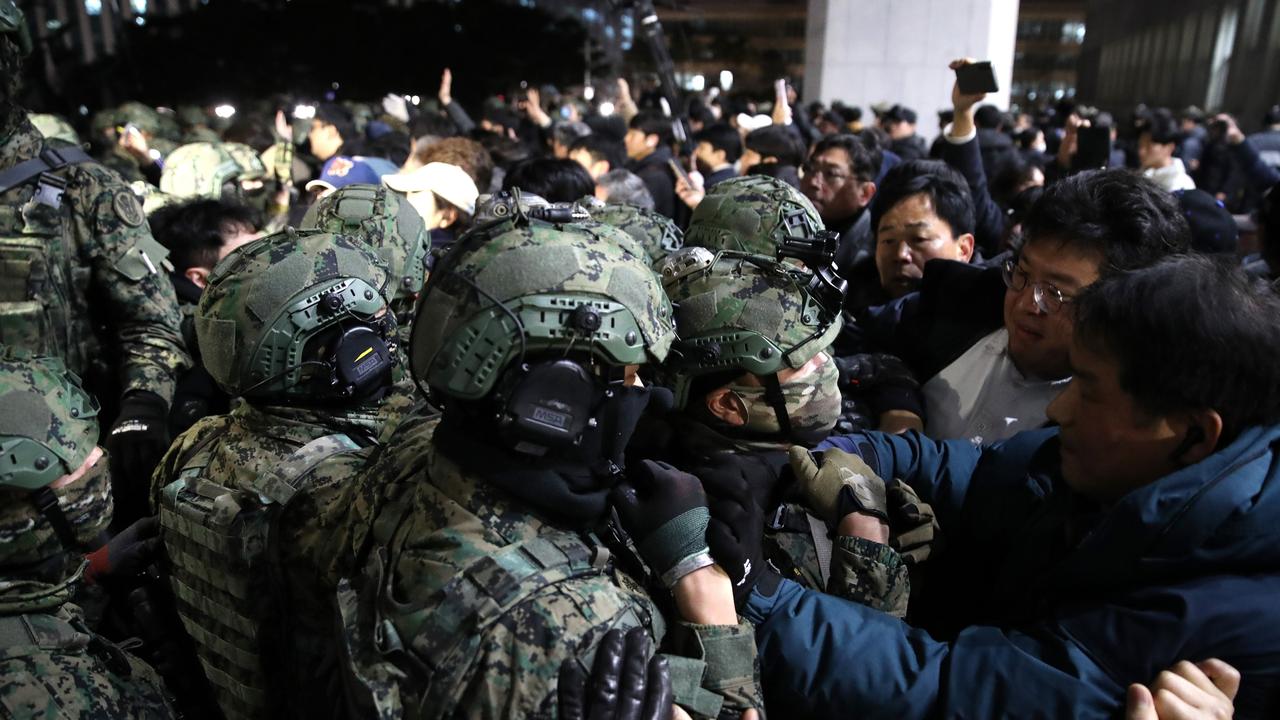 South Korea descended into chaos. Picture: Chung Sung-Jun/Getty Images