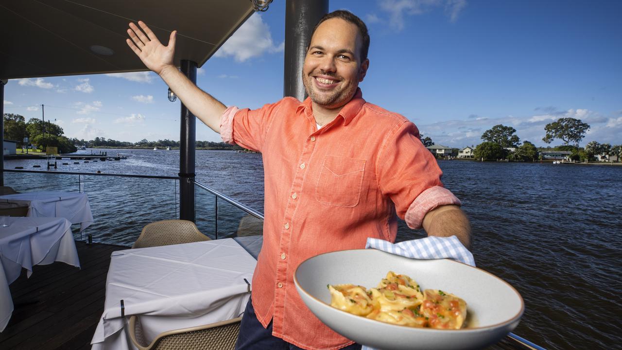 Restaurateur Matteo Galleto at Lucio's on Noosa Marina. Picture: Lachie Millard