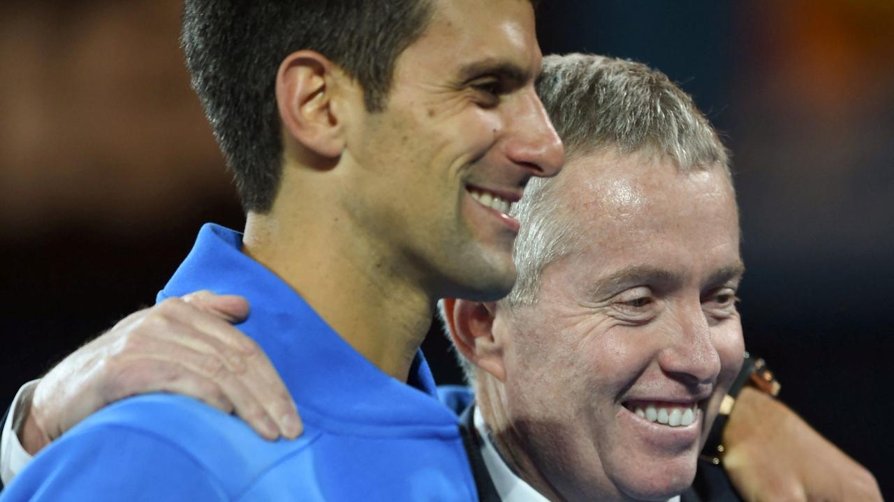 Craig Tiley has come under scrutiny for his cosy relationship with Novak Djokovic. Picture: Greg WOOD / AFP