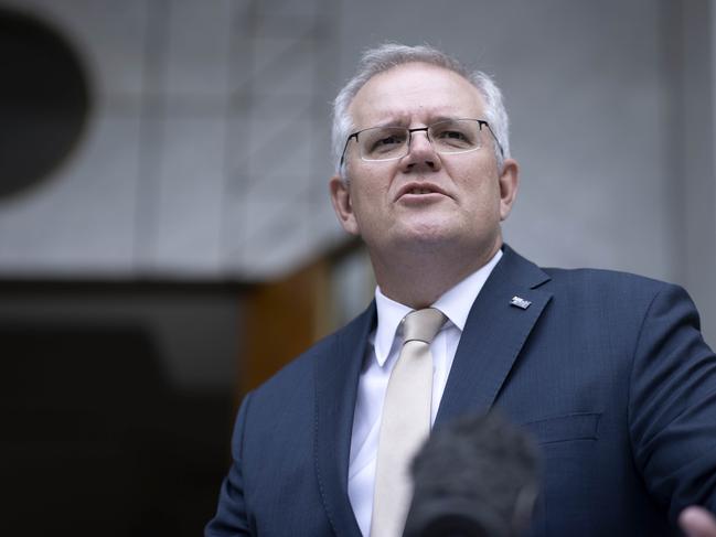 Prime Minister Scott Morrison will discuss the national vaccine strategy on Friday. Picture: NCA NewsWire / Gary Ramage