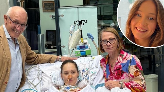 Lucy and family in hospital