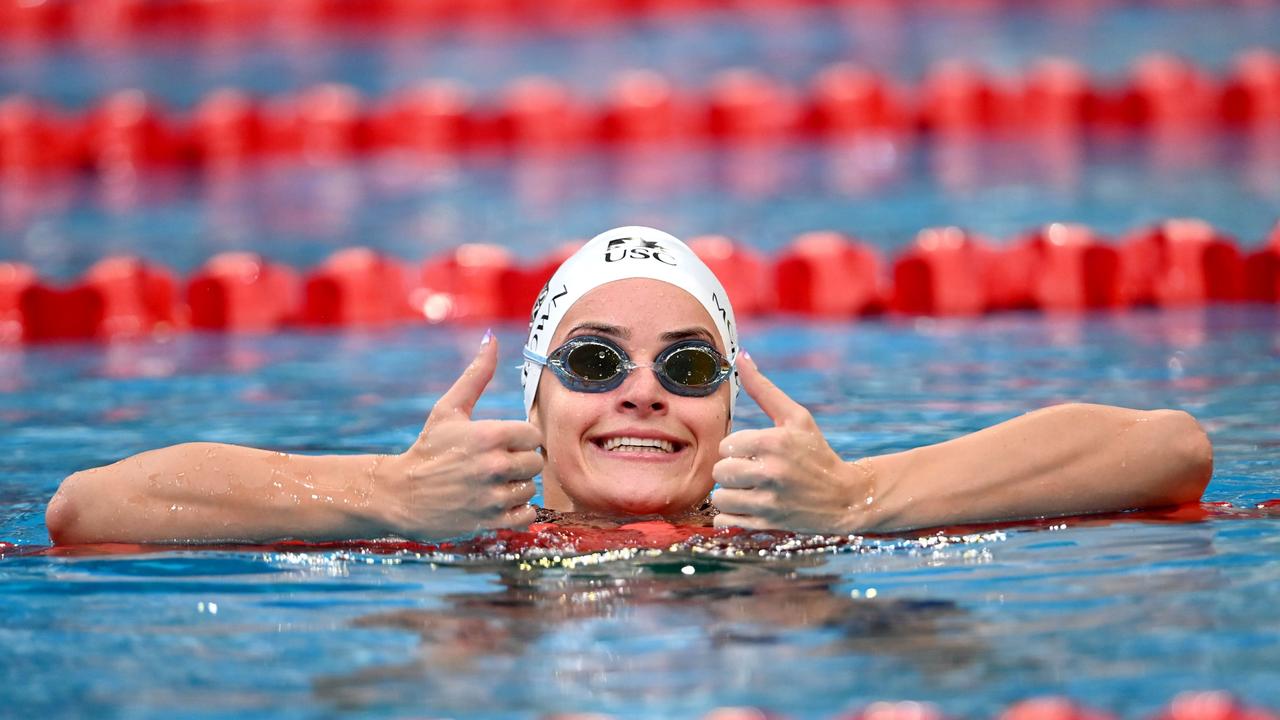 Kaylee McKeown breaks Commonwealth and Australian Record, 100m BACKSTROKE Final, 2021 Sydney Open, Sydney Olympic Park Aquatic Centre , May 15 2021., Pic credit is mandatory for complimentary editorial usage. , MUST CREDIT by Delly Carr / SOPAC.,