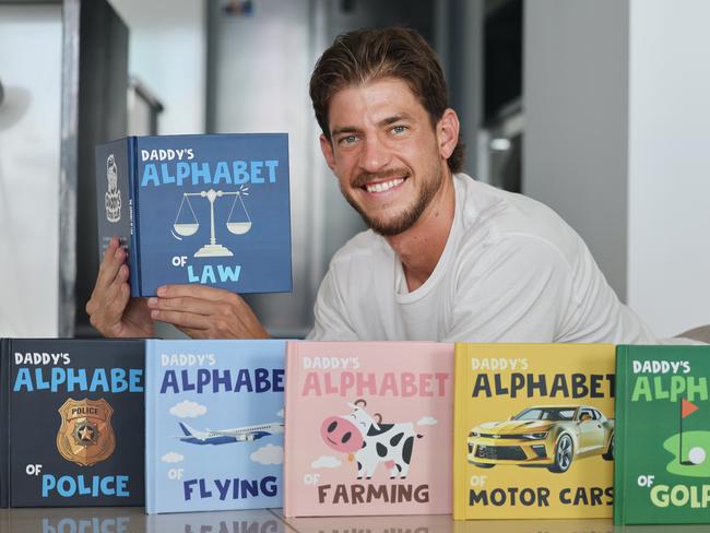 Local writer Callan Spence has created the Daddy's Alphabet Books series and they have been an instant success. Picture Glenn Hampson