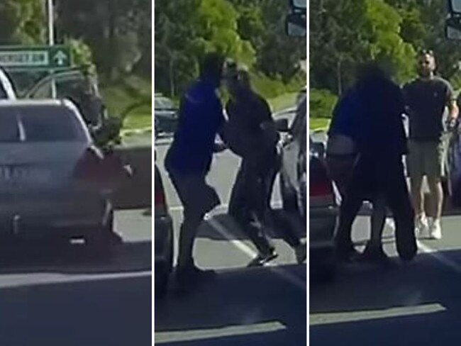 Images of a road rage incident on the Gold Coast.